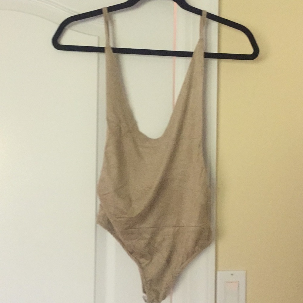 BRAND NEW beige suede bodysuit